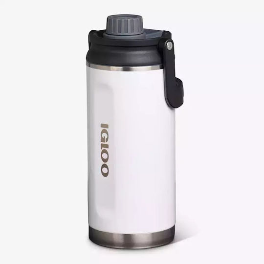 Igloo Igloo Stainless Steel / Plastic Tumbler with Handle and Straw 1.064L White