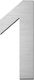 Ilavio 932 Hausnummer 7cm Nr.1 Inox Ss304