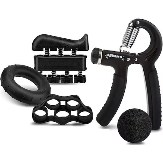 Flexor Set 4 Accessories Forearm Stress Relief Black