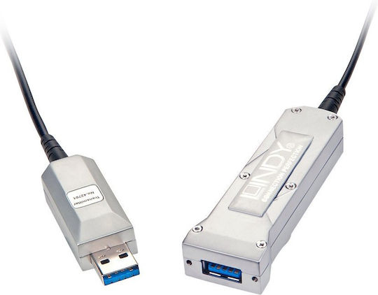 Cablu de extensie USB Lindy USB Tip A la USB Tip A 50 M