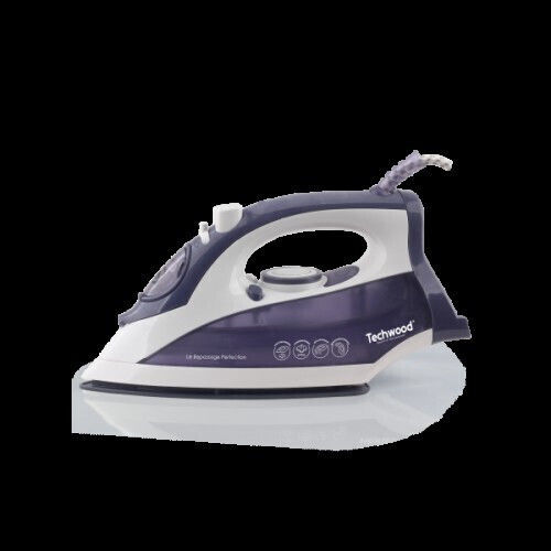 Techwood Fier de Călcat cu Aburi 2400W cu Talpă Ceramică și Debit Continu de Abur 30g/min