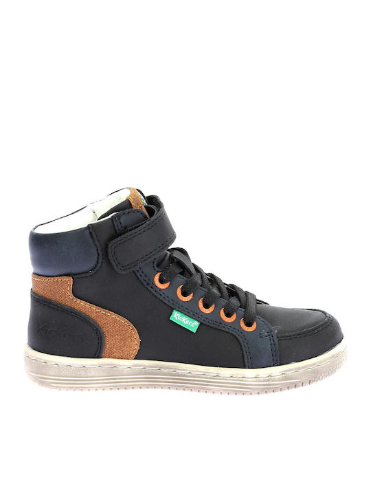 Παιδικά Sneakers High με Σκρατς Μαύρα