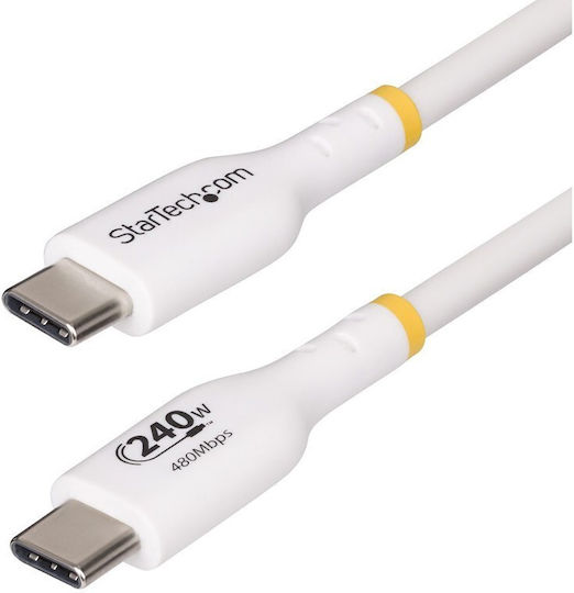 StarTech USB 2.0 Kabel USB-C männlich - USB-C 240W PD Weiß 3m USB2EPR3MW