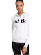 Women's Sweatshirt Jacket Hooded White