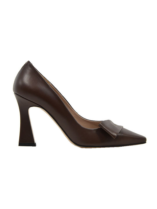 Fardoulis Leather Brown Heels