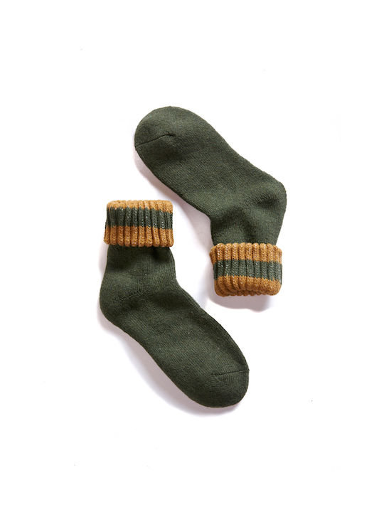 Women's Fleece Socks Bicolor Khaki