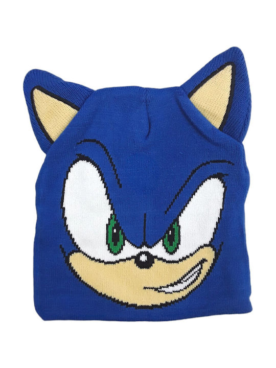 Kids Beanie Knitted Blue