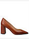 Mourtzi Leather Tabac Brown Heels