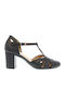 Pantofi cu toc cu Curea Negre