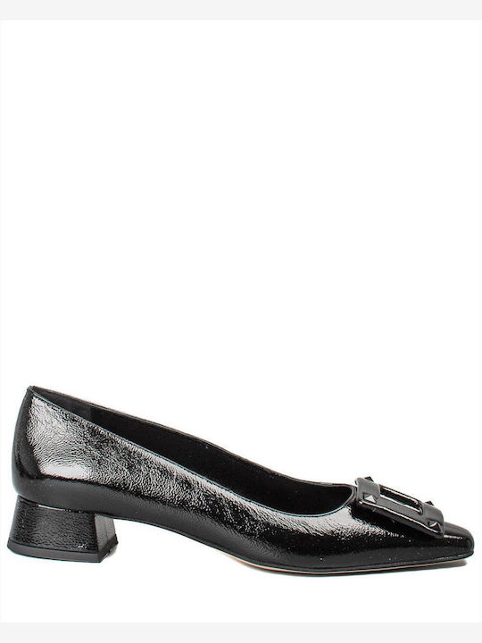 Mourtzi Leather Black Heels