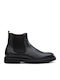 Leder Schwarz Chelsea Stiefeletten