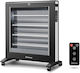 Rohnson Θερμοπομπός Δαπέδου 2400W με Ηλεκτρονικό Θερμοστάτη Μαύρος