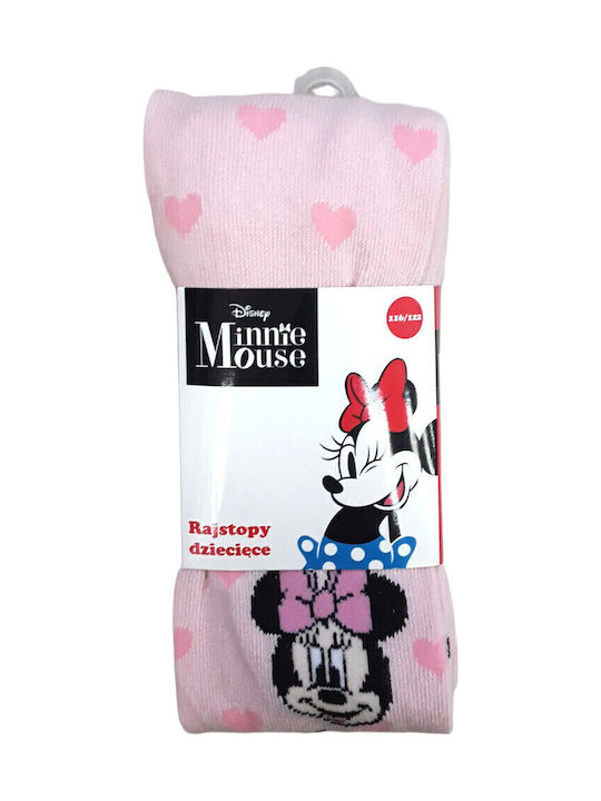 Disney Детски Чорапогащник Pink Minnie Pink Hearts