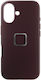 Peak Design Husă Back Cover Din Silicon / Țesătură Cu Curea Pentru Gât Rezistentă La Apă Burgundă (iPhone 16)