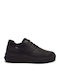 Season Leder Herren Freizeitschuhe Schwarz