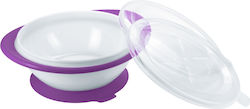 Purple Bowl 2 Lids Suction Cup