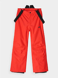 4F 4FJWAW24TFTRM654-62S Kids Dungarees for Ski & Snowboard Red 4F 4FJWAW24TFTRM654-62S Kids Dungarees for Ski & Snowboard Red