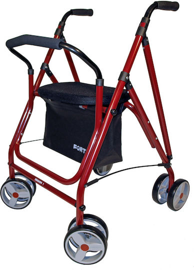 Forta Drakon 1 Gehhilfe Aluminium Schwarz-Rot Schwarzer