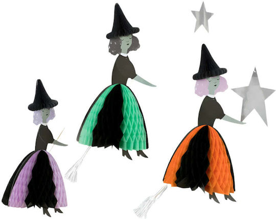 Meri Meri Γιρλάντα για Party Halloween σε Μαύρο χρώμα 3τμχ 3εκ.
