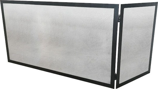 Biofan Μεταλλικό Προστατευτικό Τζακιού 86x36x50cm Μαύρο