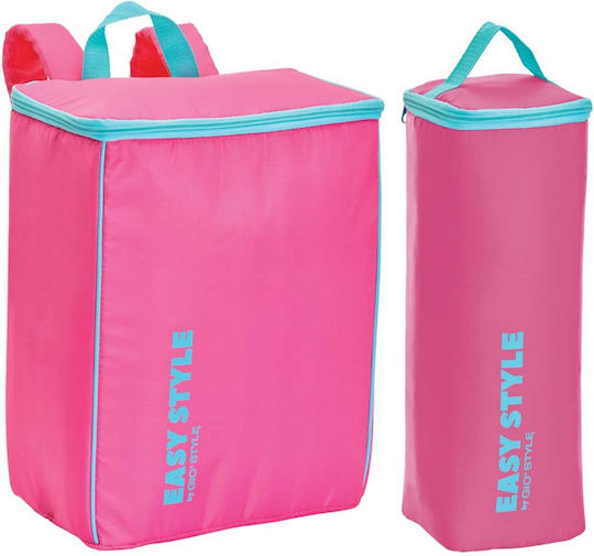 Thermal Bag Set Backpack + Bottle Bag Easy Style Pink