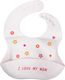 Beboulino Waterproof Bib Silicone with Pocket Pink