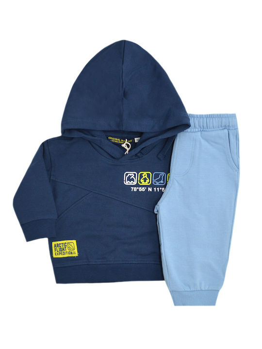 Kids Sweatpants Set Blue/Light Blue 2pcs