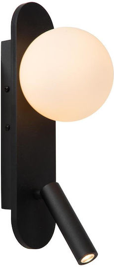 Lucide Lightning Lamp Wall with Integrated LED and Warm White Light Black