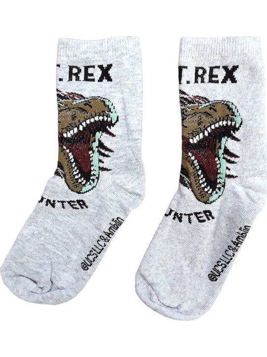 Disney Παιδικές Κάλτσες Grey Rex Grey