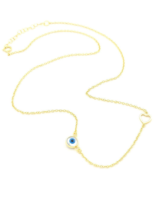 Silver Union Charm Auge aus Vergoldet Silber