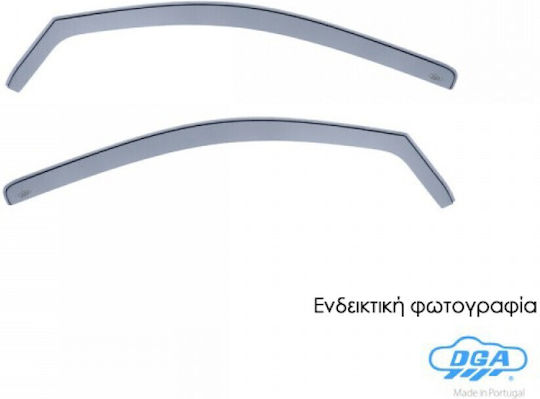 Pair of Front Windbreakers Toyota 4-runner 4d 1990-1995 Hilux Double Cab 5d 1989-1997 Flexible Cast Acrylic Glass Dga 2 Pcs