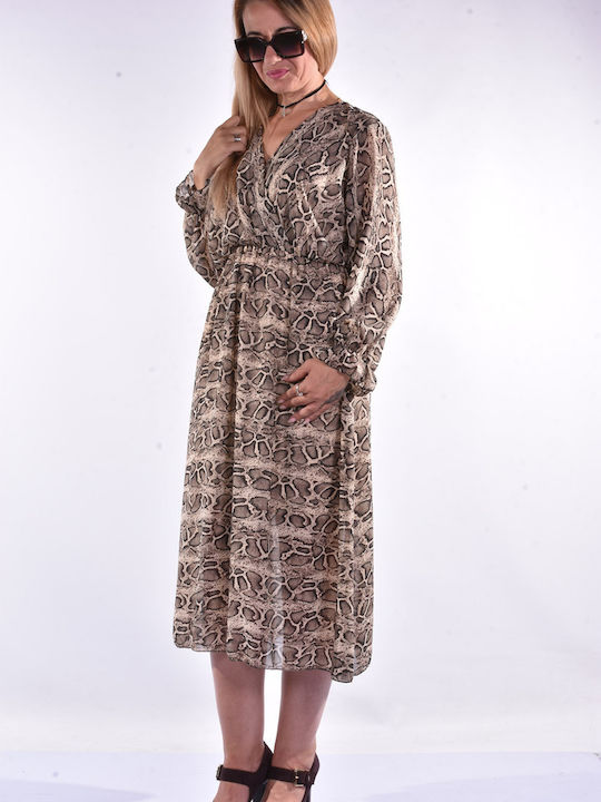 Raiden Midi Dress Beige