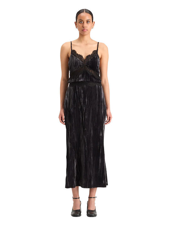 Women's Blouse Velvet Sleeveless Evening Black