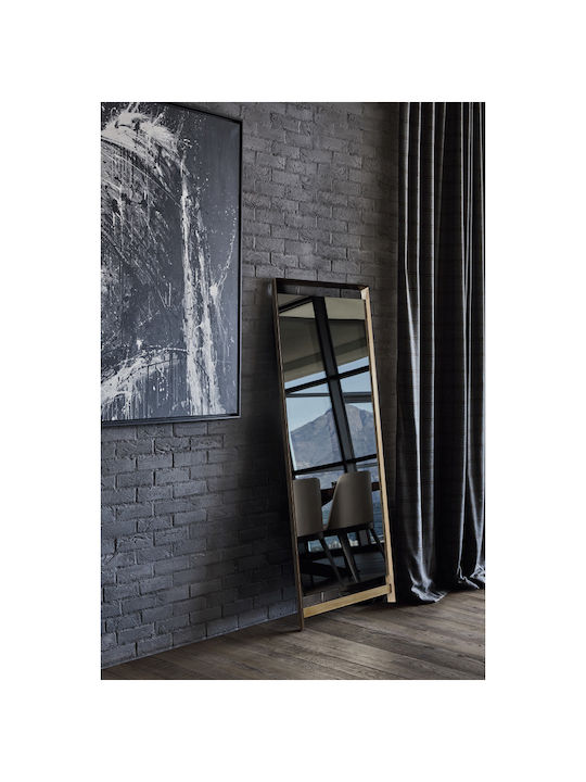 Casa Vogue Καθρέπτης με Χρυσό Μεταλλικό Πλαίσιο 190x82cm