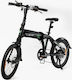 PowerRIDE Folding 20 14Ah Hydro 20" Black Foldable Electric City Bicycle