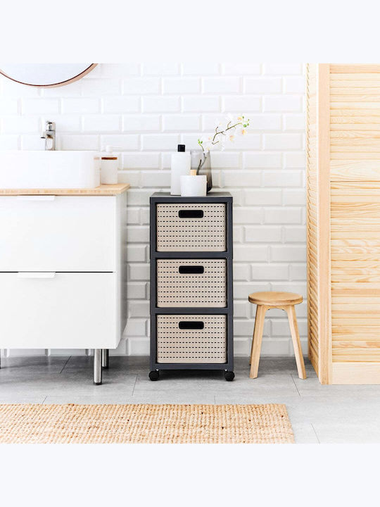 Rotho Babydesign Рафт за вана Пластмасен с 3 рафта 71.2x32.5x37.5см Сив