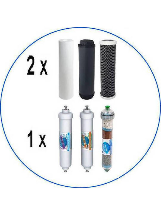 Aqua Filter Water Filter Replacement Reverse Osmosis (RO) / Under Sink made of Activated Carbon 10" 5 μm