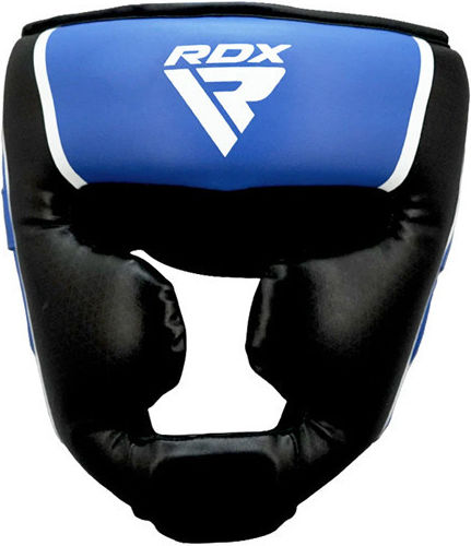 RDX Adult Full Face Boxing Headgear Leather Blue