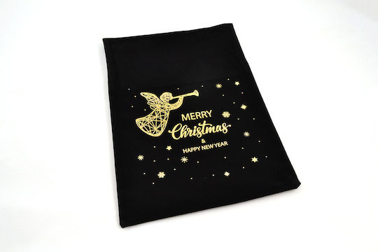 LiebeQueen Stoff Weihnachtlich Beutel für Geschenke Schwarz