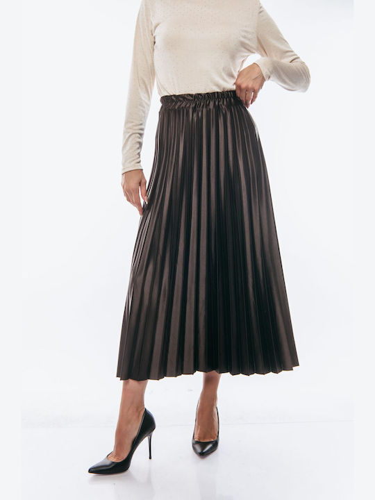 Dress Up Satin Fustă Brown