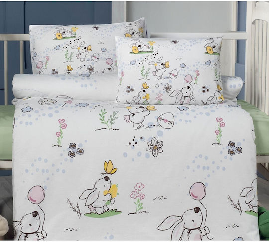 Beauty Home Комплект Бебешки Чаршафи За Количка Памучни Зелен Зелени 100x150бр 3бр