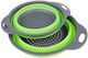 Set 2 Foldable Food-grade Silicone Colanders Fl...