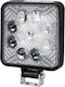 GloboStar Squareς Waterproof Headlights Car LED 12V 27W with White Lighting 1pcs