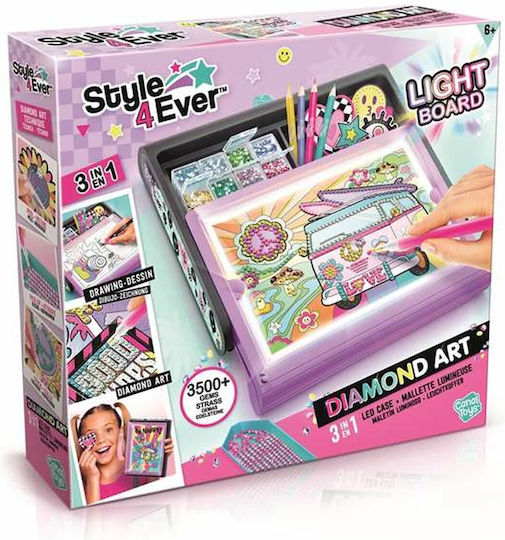 Canal Toys Painting Style 4 Ever Diamond Art 3in1 Led Case 300 for Children 3+ years Years