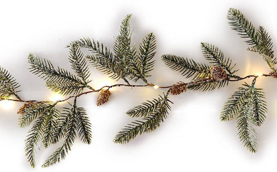 Polihome Weihnachtliche Girlande Beleuchtet Pine Grün 180cm 1Stück