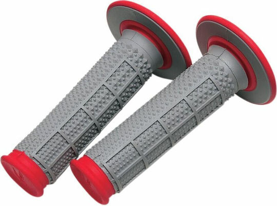 Renthal Γκριπ Τιμόνι 22mm Μήκος:11,7cm Dual-compound Tapered Twist Throttle G163 Γκρι-κόκκινο