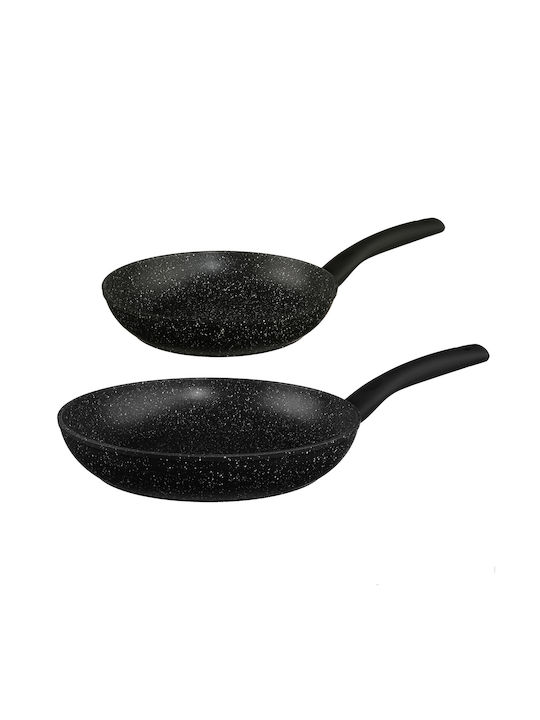 5Five Pans Set of Aluminum with Non-stick Coating 2pcs