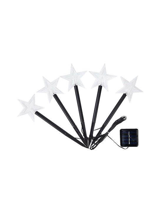 Stele Decorative De Crăciun Impermeabile Cu Lumină Led Din Plastic Alb Cald 35,5 Cm 5 Bucăți