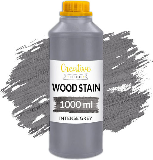 Creative Deco Water-based Varnish Stain Intense Gray Color 1l Quick-drying Varnish No
