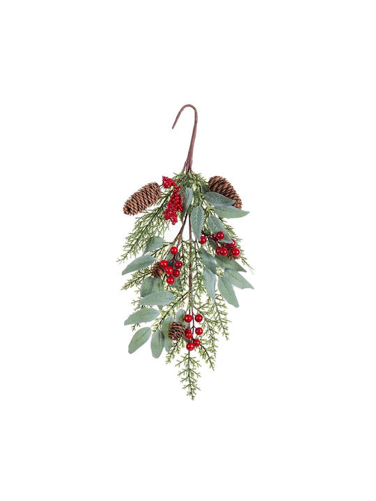 Hanging Ornament House Plastic Red 20x45cm